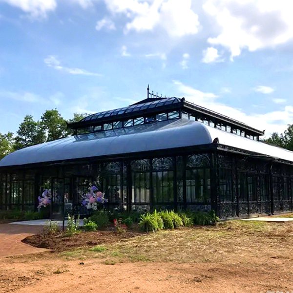 Victorian greenhouse wedding, glass greenhouse, steel and glass structure